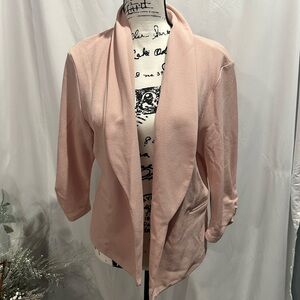 Women's Pink Open Front Blazer